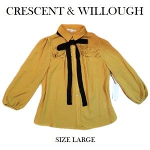 Mustard Yellow Otome Lolita Ruffled Secretary Top